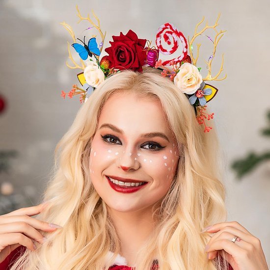 Unyqoos® LED Haarband met Rendiermotief voor Feestelijke Kerstvieringen