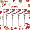550x550-32331.jpg Unyqoos® Set van 24 decoratieve rode bessen voor kerstversiering en bloemstukken