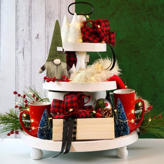 Unyqoos® Gezellige handgemaakte kerstgnome voor sfeervolle feestdecoratie