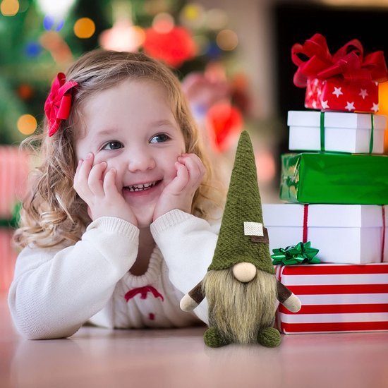 Unyqoos® Gezellige handgemaakte kerstgnome voor sfeervolle feestdecoratie