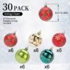 Unyqoos® Kerstballen set van 30 stuks in rood, en goud voor feestelijke decoratie