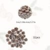 Unyqoos® Set van 32 natuurlijke mini-dennenappels met sneeuwlook voor decoratie