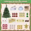 Unyqoos® Compacte mini-kerstboom met led-verlichting en decoraties voor thuis en kantoor