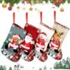 Unyqoos® Set van 4 Kerstsokken met Uniek Design voor Decoratie en Cadeaus