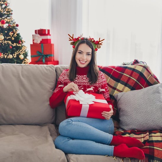 Unyqoos® Feestelijke Kerstgewei Haarbanden Set voor Dames en Kinderen