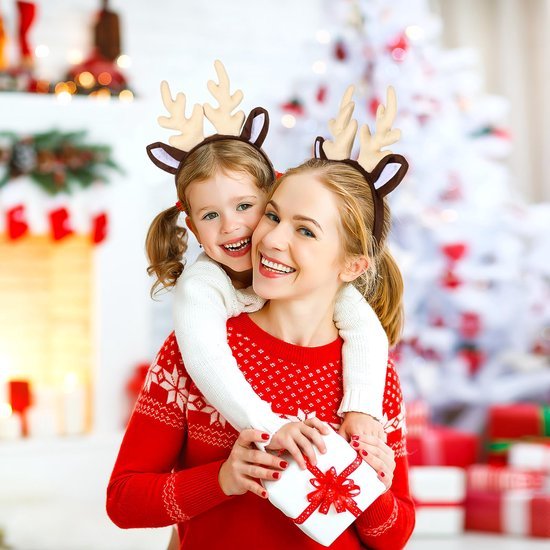 Unyqoos® Feestelijke rendiergewei haarbanden voor kinderen en volwassenen