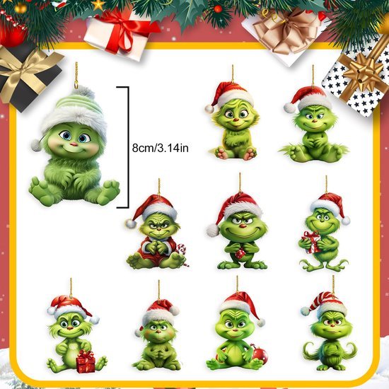550x550-32407.jpg Unyqoos® Set van 10 feestelijke kerstdecoraties voor een magische kerstsfeer