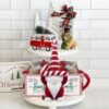Unyqoos® Handgemaakte kerstdecoratie kabouters met zachte baarden en vlechten