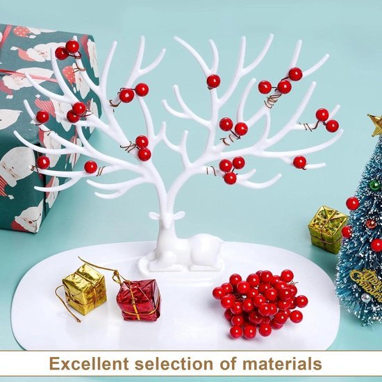 550x550-32451.jpg Unyqoos® Set van 200 kunstmatige bessen in goud en rood voor kerstdecoratie