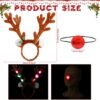 Unyqoos® LED Rendiergewei Haarband Met Rood Neusje Voor Feestelijke Gelegenheden