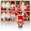 550x550-32467.jpg Unyqoos® Set van 12 feestelijke kerstboomfiguren met engel en kabouter ontwerp