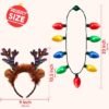 550x550-32473.jpg Unyqoos® Set van lichtgevende kerstketting en rendierhoofdband voor feestelijke outfits