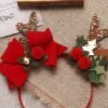Unyqoos® Schattig rendier haarband met strik voor feestelijke kerstsfeer