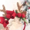 Unyqoos® Schattig rendier haarband met strik voor feestelijke kerstsfeer