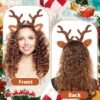 550x550-32491.jpg Unyqoos® Set van twee feestelijke rendierhaarbanden voor volwassenen en kinderen