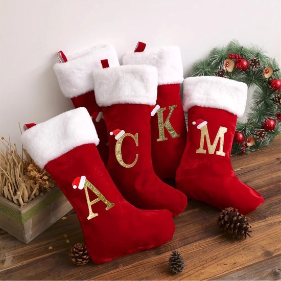 Unyqoos® Gepersonaliseerde kerstkous 45 cm voor decoratie en cadeau-opslag
