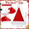 Unyqoos® Rode pluchen kerstmuts met LED-verlichting voor feestelijke gelegenheden