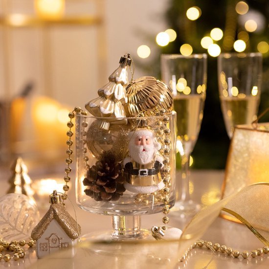 550x550-32521.jpg Unyqoos® Luxe set van 40 onbreekbare witgouden kerstballen voor sfeervolle decoratie
