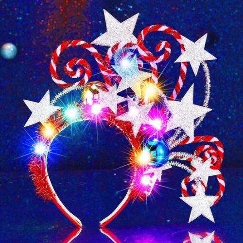 Unyqoos® LED Verlichte Haarband met Kerstthema voor Feestelijke Gelegenheden