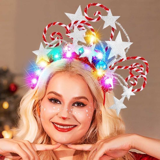 Unyqoos® LED Verlichte Haarband met Kerstthema voor Feestelijke Gelegenheden