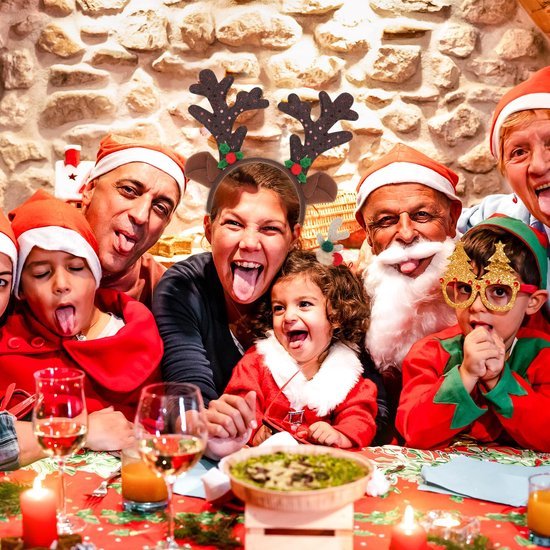 Unyqoos® Feestelijke haarband met rendiergewei en haarspelden voor kerst en carnaval