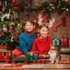 Unyqoos® Feestelijke haarband met rendiergewei en haarspelden voor kerst en carnaval