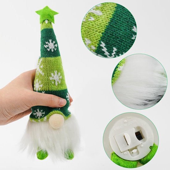 550x550-32566.jpg Unyqoos® Set van 3 verlichte pluche kabouterfiguren voor sfeervolle kerstdecoratie