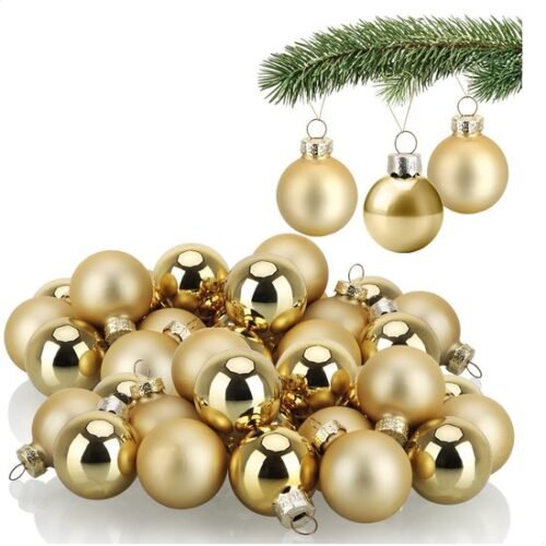 550x550-32578.jpg Unyqoos® Set van 40 stijlvolle mini kerstballen van glas voor kerstdecoratie