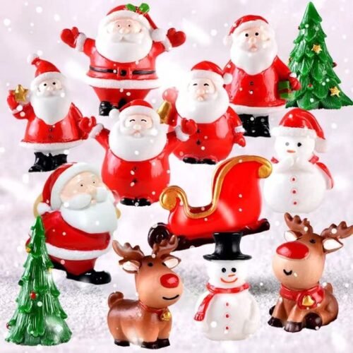 550x550-32598.jpg Unyqoos® Set van 13 Miniatuur Kerstfiguren voor Sfeervolle Tafeldecoratie en Poppenhuis