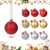Unyqoos® Set van 36 decoratieve kerstballen in drie kleuren voor feestelijke sfeer