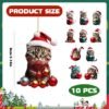 Unyqoos® Set van 10 Acryl Katten Ornamenten voor Kerstboom en Interieurdecoratie