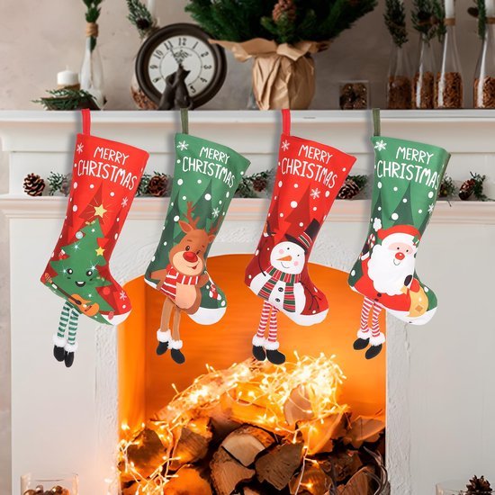 550x550-32659.jpg Unyqoos® Vierdelige set feestelijke kerstsokken met 3D-design voor open haard en boom