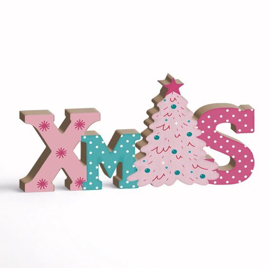 Unyqoos® Decoratief houten bord met kerstboom motief voor sfeervolle kerstdecoratie