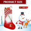 Unyqoos® Gepersonaliseerde kerstkousen met geborduurde letters voor sfeervolle kerstdecoratie