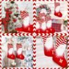 Unyqoos® Gepersonaliseerde kerstkousen met geborduurde letters voor sfeervolle kerstdecoratie