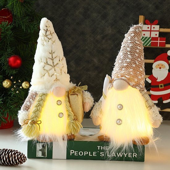 550x550-32685.jpg Unyqoos® Set van Twee Lichtgevende Kabouters voor Kerstdecoratie met Warm Licht