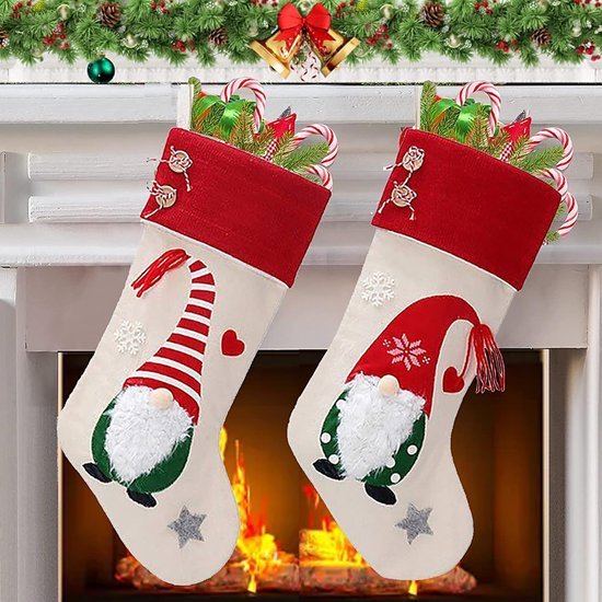 Unyqoos® Grote decoratieve kerstsokken met 3D-ontwerp voor feestelijke sfeer