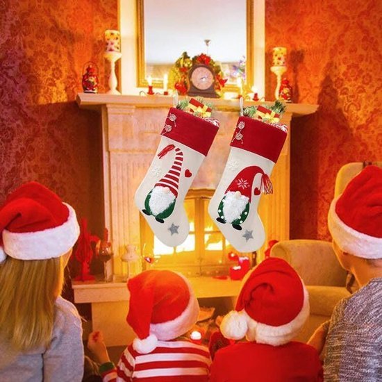 Unyqoos® Grote decoratieve kerstsokken met 3D-ontwerp voor feestelijke sfeer