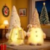 Unyqoos® Set van twee sfeervolle lichtgevende kerstfiguren voor feestelijke decoratie