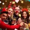 Unyqoos® Feestelijke kersthaarband met rendiergewei en bijpassende haarspelden set