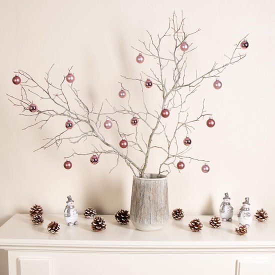 550x550-32717.jpg Unyqoos® Set van 20 glazen mini-kerstballen in oudroze voor feestelijke boomdecoratie