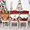 Unyqoos® Set van 3 feestelijke stoelhoezen voor kerstdecoratie in eetkamer