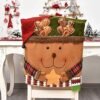 Unyqoos® Set van 3 feestelijke stoelhoezen voor kerstdecoratie in eetkamer