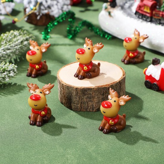 550x550-32749.jpg Unyqoos® Vijfdelige set micro-elandfiguren voor sfeervolle kerstdecoratie