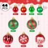 550x550-32761.jpg Unyqoos® Set van 44 kleurrijke kunststof kerstballen voor feestelijke decoratie