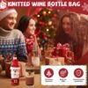 Unyqoos® Creatieve Kerstdecoratie voor Wijnflessen met Kerstman en Rendier Motieven