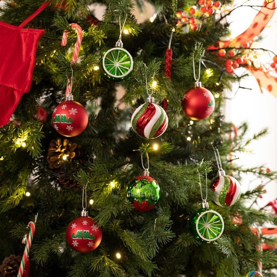 550x550-32778.jpg Unyqoos® Set van 20 onbreekbare kerstballen in rood en wit voor feestdecoratie