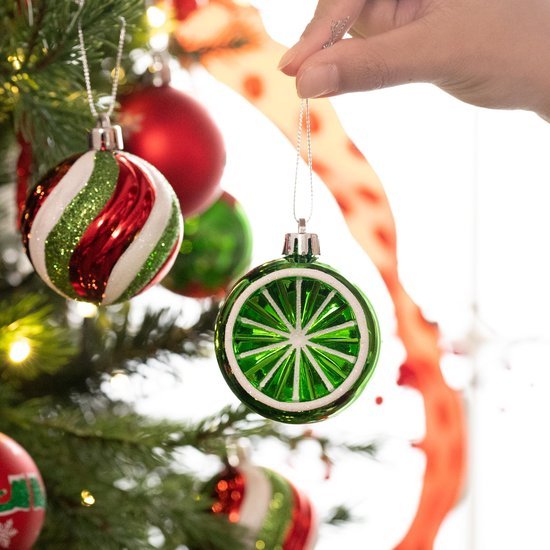 550x550-32781.jpg Unyqoos® Set van 20 onbreekbare kerstballen in rood en wit voor feestdecoratie