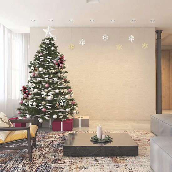 Unyqoos® Set van 10 kunstmatige dennentakken met bessen voor sfeervolle decoratie