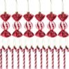 550x550-32801.jpg Unyqoos® Set van 18 Kerstboomdecoraties met Suikerstok Design en Glittereffect
